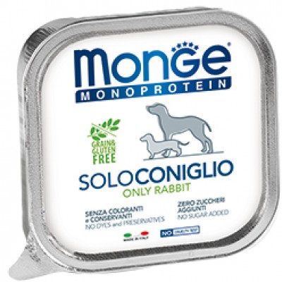 Консервы для собак паштет из кролика Monge Dog Monoprotein Solo Rabbit 150 г