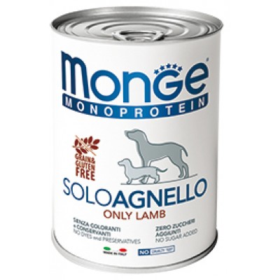 Консервы для собак паштет из ягненка Monge Dog Monoprotein Solo Lamb 400 г