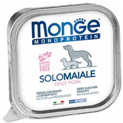 Консервы для собак паштет из свинины Monge Dog Monoprotein Solo Pork 150 г