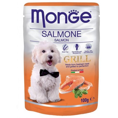 Паучи для собак лосось Monge Dog Grill Pouch Salmon 100 г