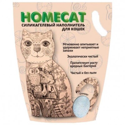 Наполнитель без запаха для кошачьих туалетов 3,8 л Homecat Без запаха 1,6 кг