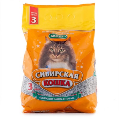 Впитывающий наполнитель Сибирская кошка Бюджет 2 кг