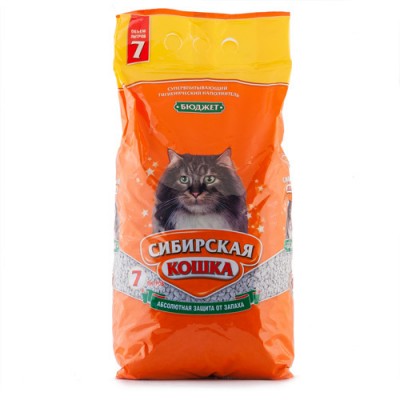 Впитывающий наполнитель Сибирская кошка Бюджет 8,5 кг