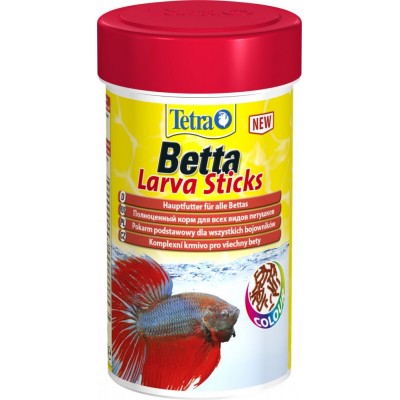 Корм в форме мотыля для петушков и других лабиринтовых рыб Tetra Betta LarvaSticks 100 мл