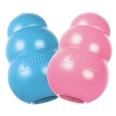 Игрушка для щенков классик M средняя, розовый, голубой Kong Puppy 8 * 5 см