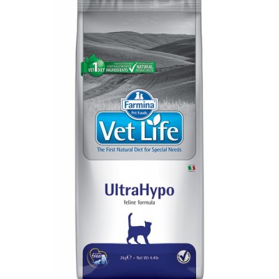 Сухой корм для кошек при пищевой аллергии и/или непереносимости Farmina Vet Life UltraHypo 400 г