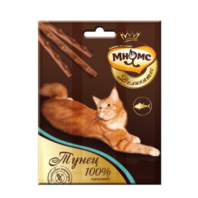 Лакомые палочки 9 см для кошек с тунцом Мнямс Деликатес 3 * 4 г