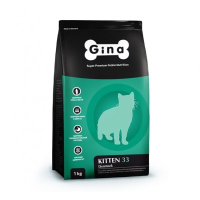 Корм сухой для котят, беременных и кормящих сук Gina Kitten Chicken 18 кг