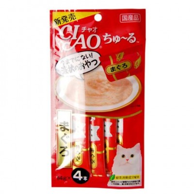 Соус для кошек с желтоперым тунцом Inaba Sauce Cat Yellowfin Tuna 14 г х 4 уп