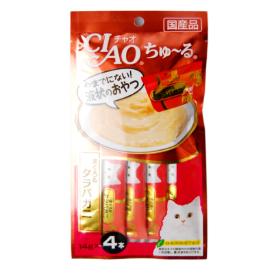 Соус для кошек с камчатским крабом и тунцом Inaba Sauce Cat Crab & Tuna 14 г х 4 уп