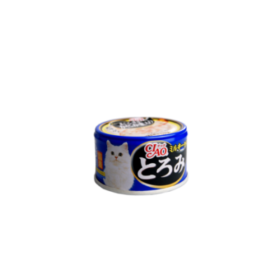 Консервы для кошек из мраморного тунца в сливочном соусе с крабом и филе курицы Inaba Canned Cat Marbled Tuna in Cream Sauce & Crab & Chicken Fillet 80 г