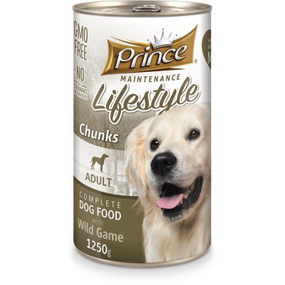 Консервы для собак в соусе кусочки Дичь Prince & Princess Влажный корм 1250г