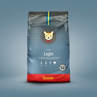 Корм для малоактивных, пожилых и кошек Husse Exclusive Light 2 кг