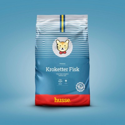 Корм для кошек с лососем Husse Kroketter Fisk 7 кг
