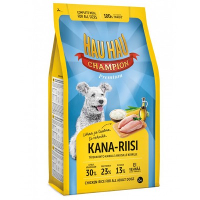 Сухой корм для собак всех пород курица с рисом Hau-Hau Champion Chicken- Rice Adult dog 15 кг