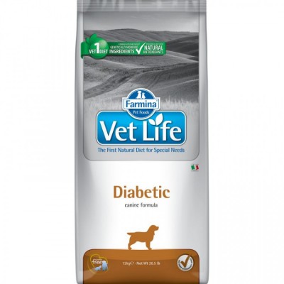 Корм для собак при сахарном диабете Farmina Vet Life Natural Diet Dog Giabet-c 12 кг