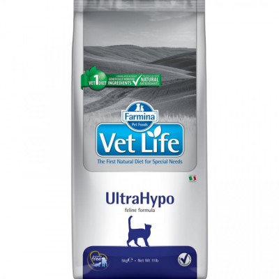Корм для кошек с пищевой аллергией Farmina Vet Life Natural Diet Cat Ultrahypo 5 кг