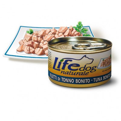Консервы для собак кусочки тунца в соусе Lifedog tuna fillets 90 г