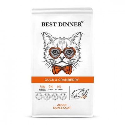 Сухой корм для кошек с уткой Best Dinner Adult Cat Duck & Cranberry 1,5 кг