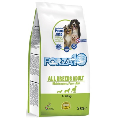Сухой корм для взрослых собак всех пород, с рыбой и рисом Forza10 All Breeds Adult Maintenance 15 кг