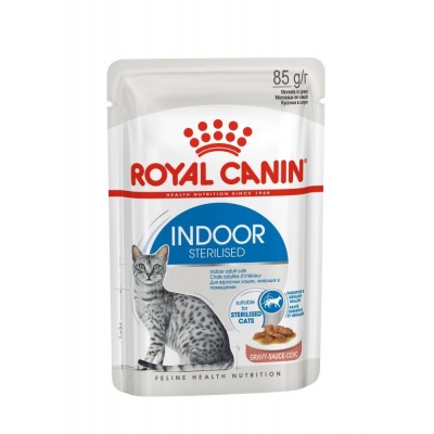 Кусочки в соусе для домашних кошек 1-7 лет Royal Canin Indoor Sterilised Gravy 85 г