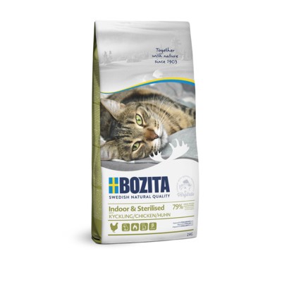 Корм сухой для стерилизованных и малоподвижных кошек с курицей Bozita Indoor & Sterilised 2 кг