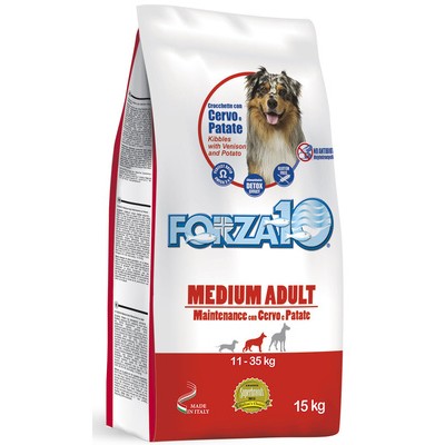 Сухой корм для взрослых собак средних пород, с олениной и картофелем Forza10 Medium Maintenance Cervo/Patate 25/12 2 кг