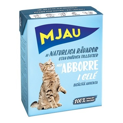 Консервы мясные кусочки в желе с окунем для кошек Mjau Adult Cat Perch 380 г