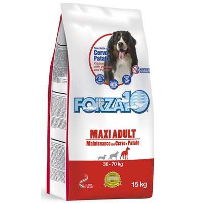 Сухой корм для взрослых собак крупных пород, с олениной и картофелем Forza10 Maxi Maintenance Cervo/Patate 26/13 15 кг
