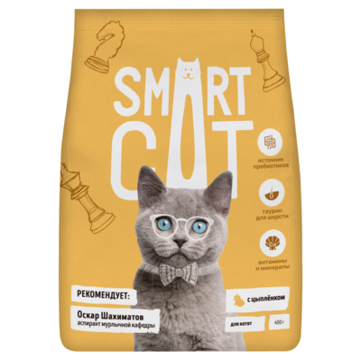 Сухой корм для котят с цыпленком Smart Cat Kitten 5 кг
