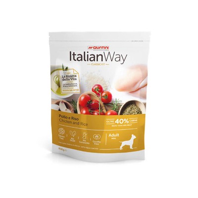 Корм для собак малых пород с курицей и рисом Italian Way MINI CHICKEN/RICE 8 кг