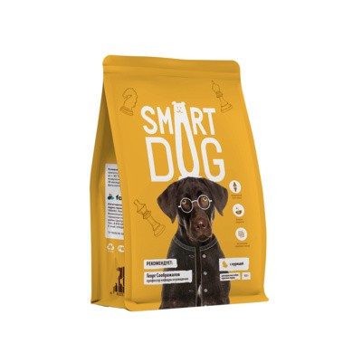 Для взрослых собак крупных пород с курицей Smart Dog Сухой корм 12 кг