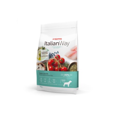 Корм для собак со свежей форелью и черникой,контроль веса и профилактика аллергии Italian Way MED IDEAL WEIGHT TROUT 3 кг