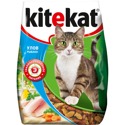 Сухой корм для кошек рыбное ассорти Kitekat Рыбное ассорти 15 кг