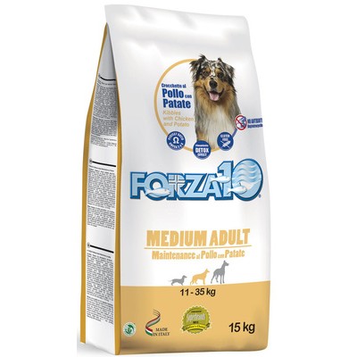 Сухой корм для взрослых собак средних и крупных пород, с курицей и картофелем Forza10 Medium Adult Maintenance 15 кг