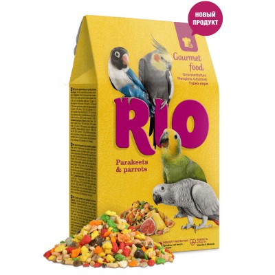 Гурмэ корм для средних и крупных попугаев Rio Parakeets & Parrots Gourmet food 250 г