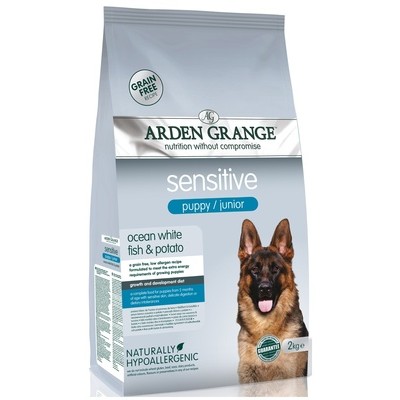Корм для щенков и молодых собак с деликатным желудком или чувствительной кожей Arden Grange Puppy Junior Sensitive 2 кг