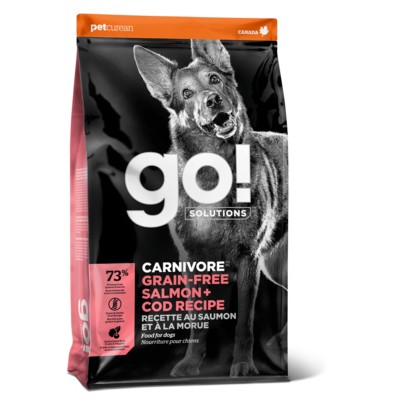 Корм беззерновой для собак всех возрастов, c лососем и треской Go Natural Solutions Carnivore Grain-Free Salmon + Cod Recipe D 9,98 кг