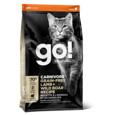 Корм беззерновой для котят и кошек с ягненком и мясом дикого кабана Go Natural CARNIVORE GF Lamb + Wild Boar 7,26 кг