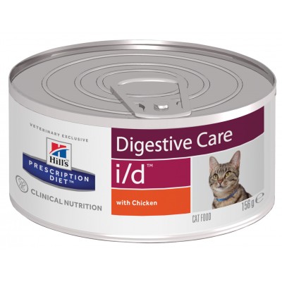 Диета Консервы для кошек, для лечения заболеваний ЖКТ Hills Canned Cat Chicken i/d 156 г