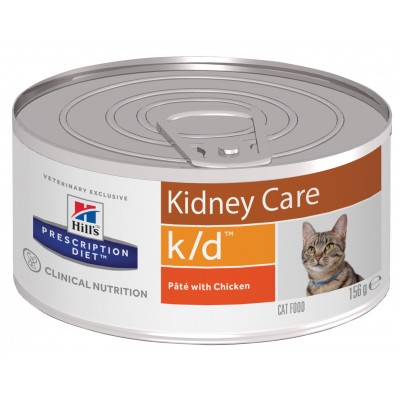 Диета Консервы для кошек, для лечения заболеваний почек Hills Canned Cat Chicken k/d 156 г