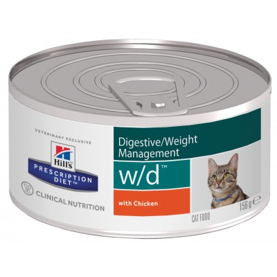 Диета Консервы для кошек, для лечения сахарного диабета, запоров, колитов Hills Canned Cat Digestive w/d 156 г