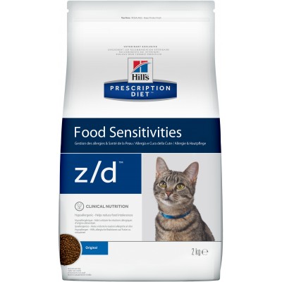 Диета Корм сухой для кошек лечение острых пищевых аллергий Hills Adult Cat z/d Feline 2 кг