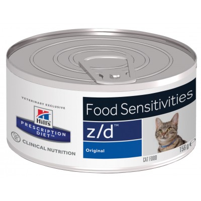 Диета Консервы для кошек лечение острых пищевых аллергий Hills Canned Cat Food Sensitivies z/d 156 г