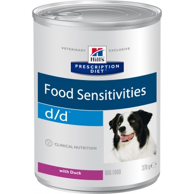 Диета Консервы для собак с уткой, для лечения пищевых аллергий Hills Adult Dog Duck d/d 370 г