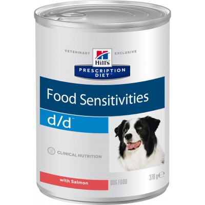 Диета Консервы для собак с лососем, для лечения пищевых аллергий Hills Adult Dog Salmon d/d 370 г