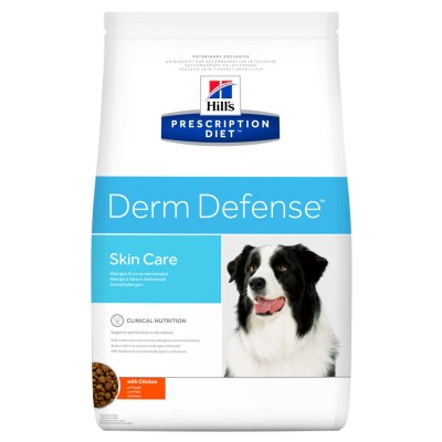 Диета Корм сухой для собак для защиты кожи Hills Adult Dog ChickenDerm Defense 12 кг