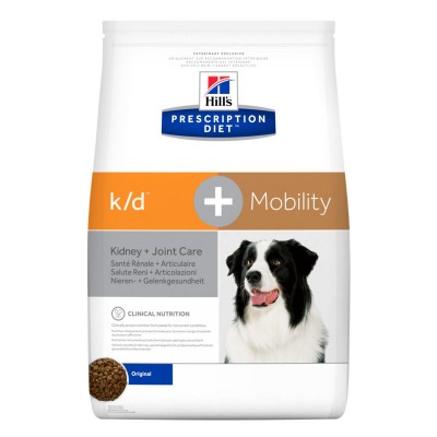 Диета Корм сухой для собак, для лечения заболеваний почек и суставов Hills Adult Dog k/d + Mobility Chicken 12 кг