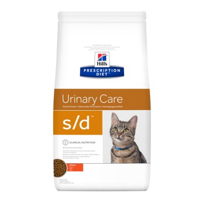Диета Корм сухой для кошек лечение МКБ, струвиты Hills Adult Cat s/d Feline Urinary Dissolution 5 кг
