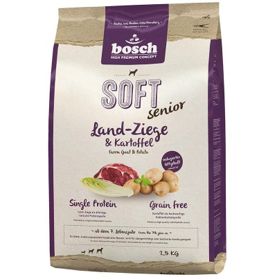 Корм с козлятиной и картофелем для собак Bosch Soft Senior Goat & Potato 2,5 кг